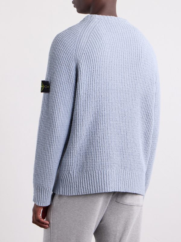 Logo-Appliquéd Ribbed Cotton-Blend Sweater - BK