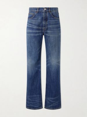 Vega Straight-Leg Mid-Rise Cotton-Blend Jeans