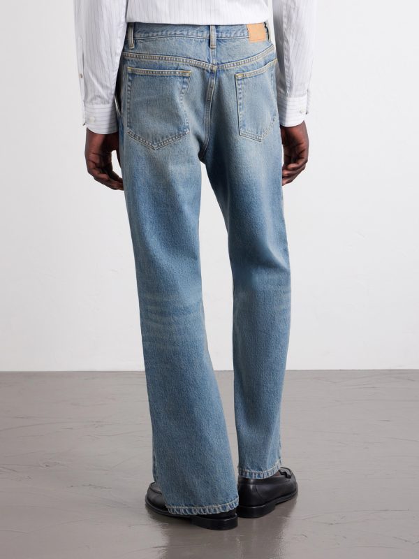 Genua Straight-Leg Mid-Rise Cotton Jeans - BK