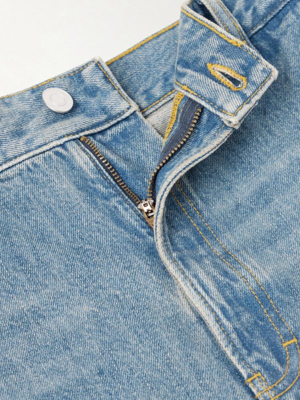 Genua Straight-Leg Mid-Rise Cotton Jeans - E1
