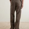 Genua Wide-Leg Herringbone Cotton-Blend Trousers - BK Genua Wide-Leg Herringbone Cotton-Blend Trousers - BK