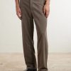 Genua Wide-Leg Herringbone Cotton-Blend Trousers - FR Genua Wide-Leg Herringbone Cotton-Blend Trousers - FR