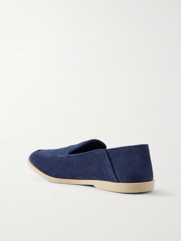 Mayfair II Collapsible-Heel Suede Loafers - BK Mayfair II Collapsible-Heel Suede Loafers - BK