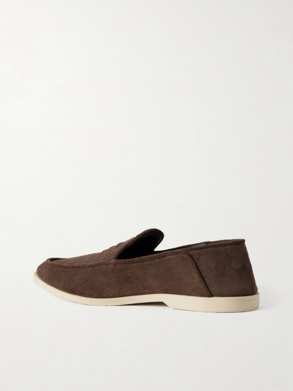 Mayfair II Collapsible-Heel Suede Loafers - BK Mayfair II Collapsible-Heel Suede Loafers - BK