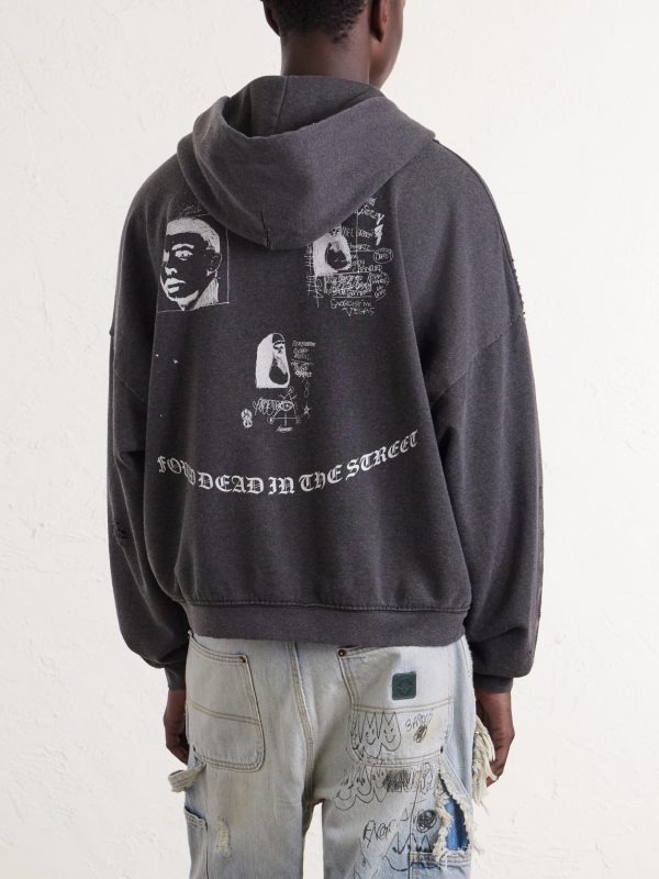 Bobby Driscoll Embroidered Printed Cotton-Blend Jersey Hoodie - BK Bobby Driscoll Embroidered Printed Cotton-Blend Jersey Hoodie - BK
