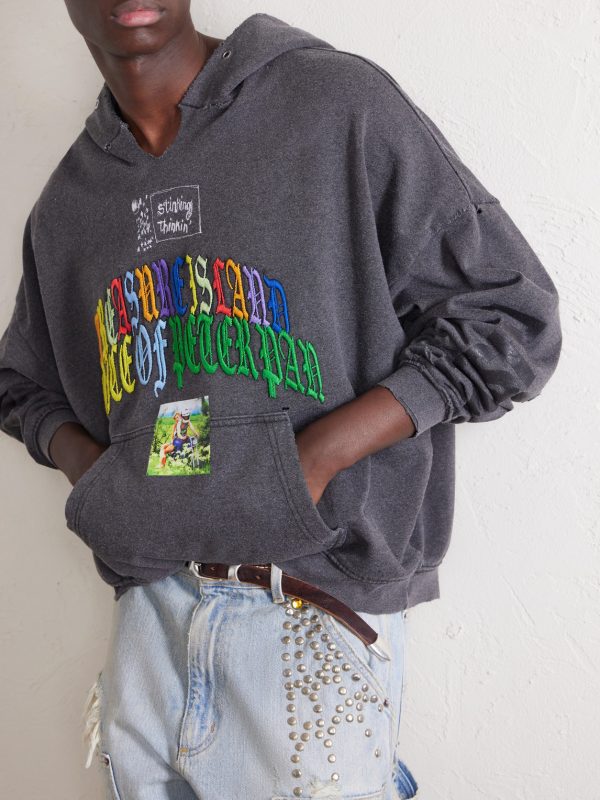 Bobby Driscoll Embroidered Printed Cotton-Blend Jersey Hoodie - CU Bobby Driscoll Embroidered Printed Cotton-Blend Jersey Hoodie - CU