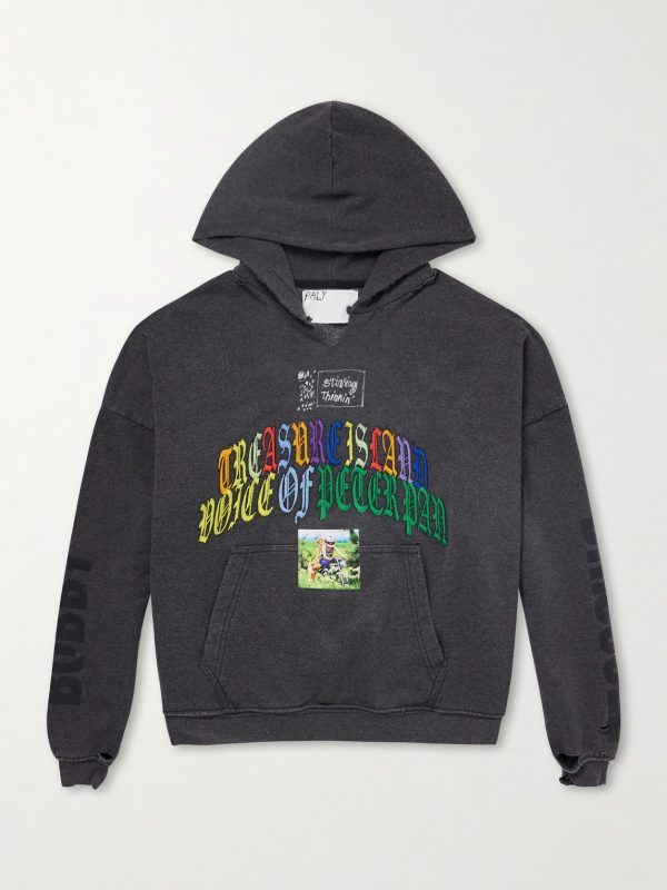 Bobby Driscoll Embroidered Printed Cotton-Blend Jersey Hoodie Bobby Driscoll Embroidered Printed Cotton-Blend Jersey Hoodie