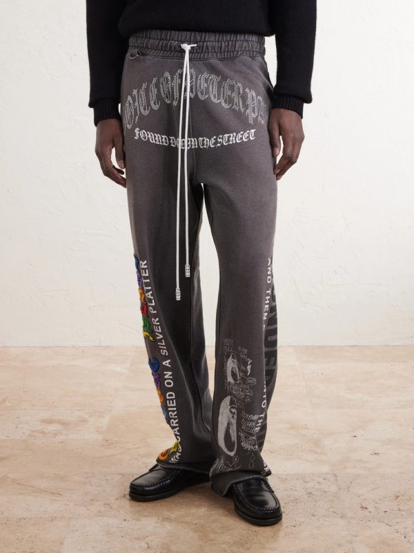Bobby Driscoll Embellished Printed Cotton-Fleece Sweatpants - FR Bobby Driscoll Embellished Printed Cotton-Fleece Sweatpants - FR