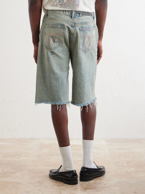 Good Good Times Distressed Denim Shorts - BK Good Good Times Distressed Denim Shorts - BK