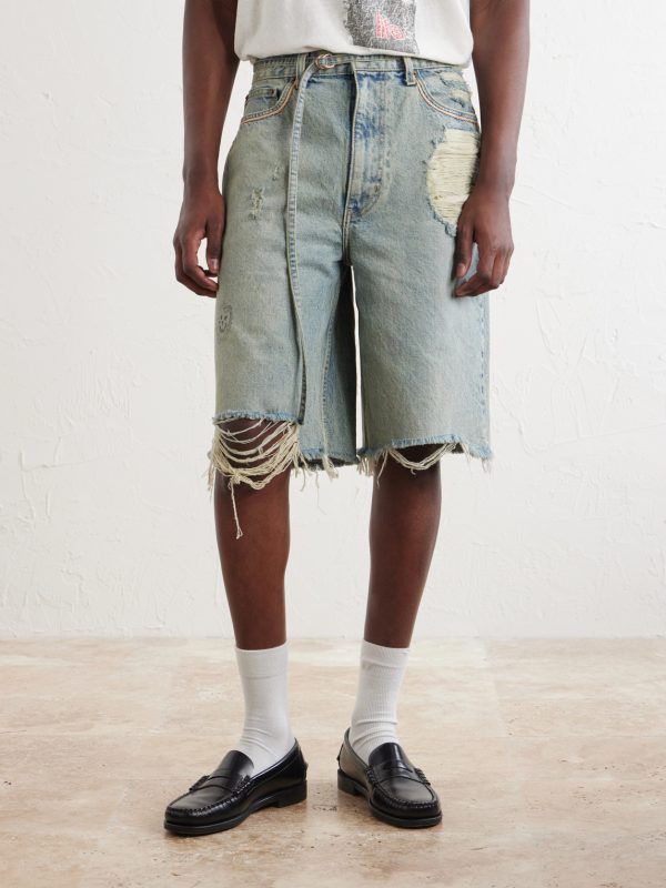 Good Good Times Distressed Denim Shorts - FR Good Good Times Distressed Denim Shorts - FR