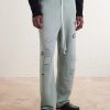 Alta Cienega Distressed Embellished Cotton-Fleece Sweatpants - FR