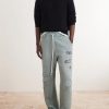 Alta Cienega Distressed Embellished Cotton-Fleece Sweatpants - OU