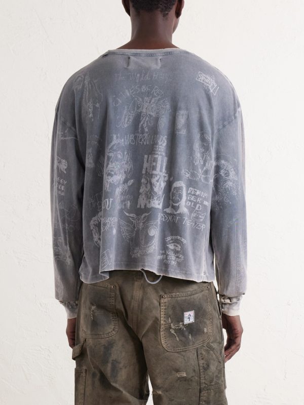Bethlehem Inn Distressed Printed Cotton-Jersey Shirt - BK