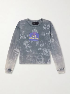 Bethlehem Inn Distressed Printed Cotton-Jersey Shirt Bethlehem Inn Distressed Printed Cotton-Jersey Shirt