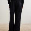 Wide-Leg Wool-Blend Sweatpants - BK Wide-Leg Wool-Blend Sweatpants - BK