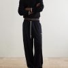 Wide-Leg Wool-Blend Sweatpants - OU Wide-Leg Wool-Blend Sweatpants - OU