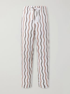 + La Marzocco Delfino Striped Tencel® Linen-Blend Pyjama Bottoms + La Marzocco Delfino Striped Tencel® Linen-Blend Pyjama Bottoms