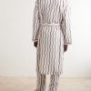 + La Marzocco Striped Belted Tencel® and Linen-Blend Pyjamas - BK