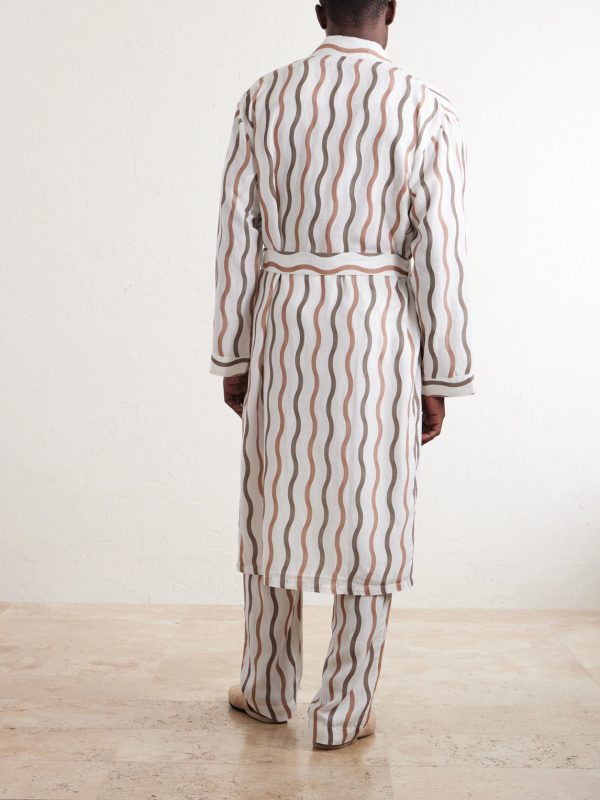 + La Marzocco Striped Belted Tencel® and Linen-Blend Pyjamas - BK