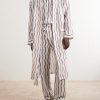 + La Marzocco Striped Belted Tencel® and Linen-Blend Pyjamas - OU
