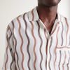 + La Marzocco Striped Tencel® and Linen-Blend Pyjama Shirt - CU