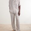 + La Marzocco Striped Tencel® and Linen-Blend Pyjama Shirt - OU