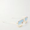 1424 Aviator-Style Silver-Tone Sunglasses - FR