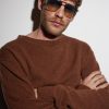 1424 Aviator-Style Silver-Tone Sunglasses - OU