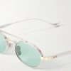 1427 Round-Frame Silver-Tone Sunglasses - E1