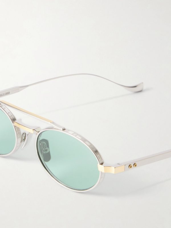 1427 Round-Frame Silver-Tone Sunglasses - E1