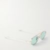 1427 Round-Frame Silver-Tone Sunglasses - FR