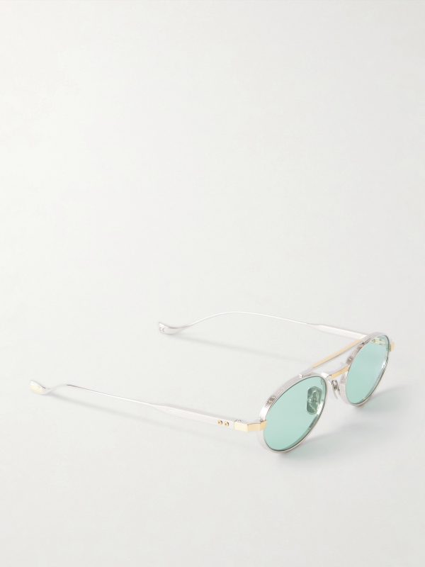 1427 Round-Frame Silver-Tone Sunglasses - FR
