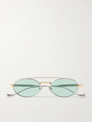 1427 Round-Frame Silver-Tone Sunglasses
