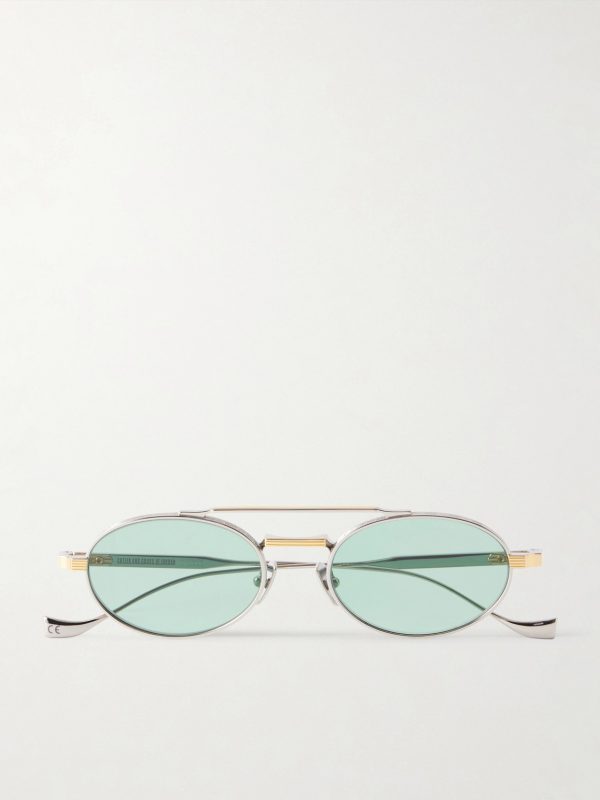 1427 Round-Frame Silver-Tone Sunglasses