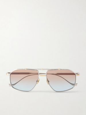 1424 Aviator-Style Gold-Tone and Silver-Tone Sunglasses 1424 Aviator-Style Gold-Tone and Silver-Tone Sunglasses