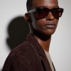 1432 Square-Frame Acetate Sunglasses - BK