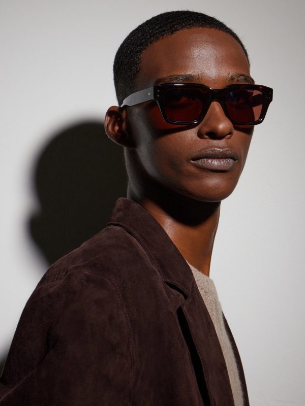 1432 Square-Frame Acetate Sunglasses - BK