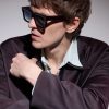 9386 Square-Frame Acetate Sunglasses - BK 9386 Square-Frame Acetate Sunglasses - BK
