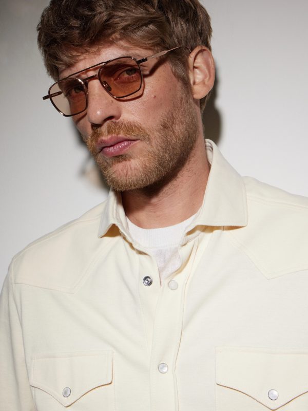 1425 Square-Frame Gold-Tone Sunglasses - BK 1425 Square-Frame Gold-Tone Sunglasses - BK