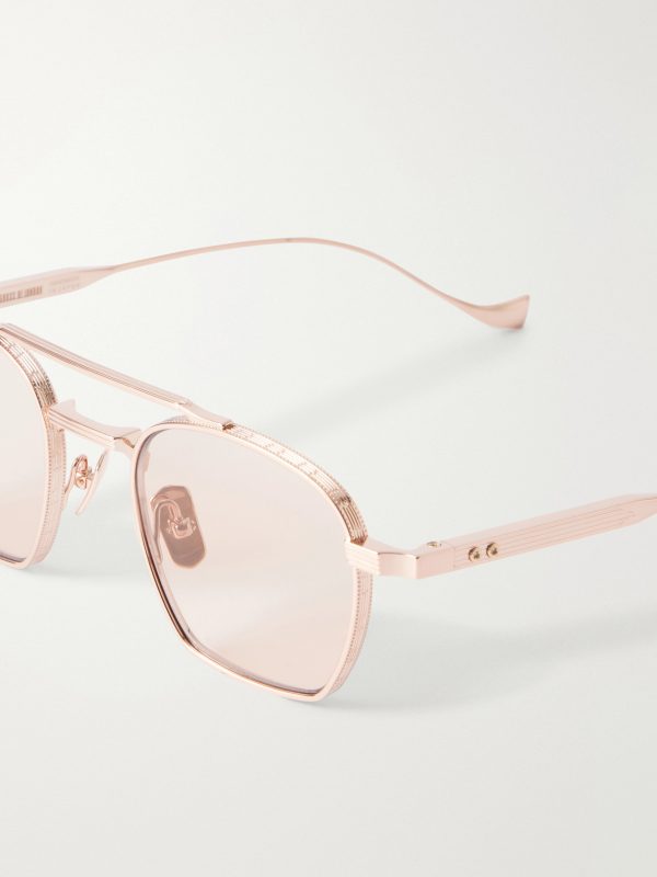 1425 Square-Frame Gold-Tone Sunglasses - E1 1425 Square-Frame Gold-Tone Sunglasses - E1