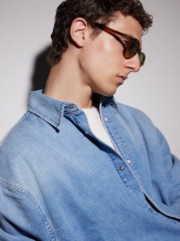GR13 Oval-Frame Acetate Sunglasses - BK GR13 Oval-Frame Acetate Sunglasses - BK