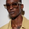 9386 Square-Frame Acetate Sunglasses - BK