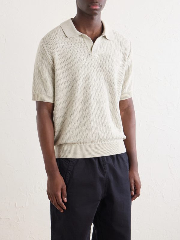 Vintage Cotton-Mesh Polo Shirt - FR Vintage Cotton-Mesh Polo Shirt - FR