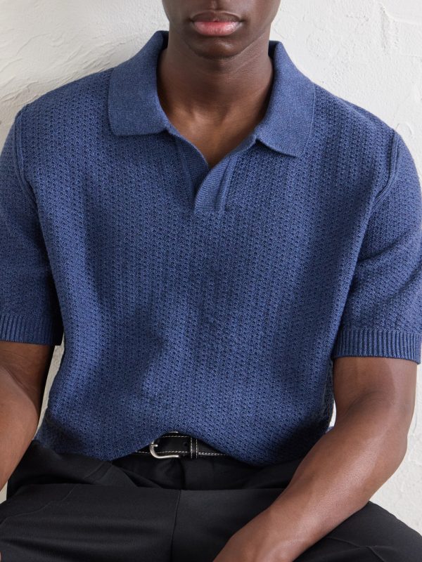 Vintage Cotton-Mesh Polo Shirt - CU