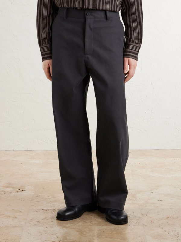 Barrel-Leg Cotton-Twill Trousers - FR Barrel-Leg Cotton-Twill Trousers - FR
