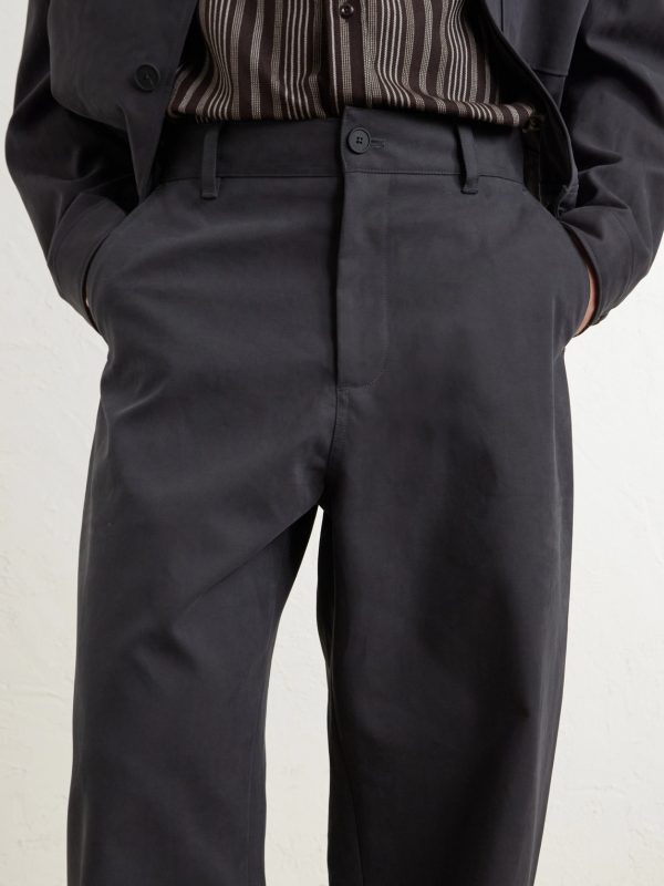 Barrel-Leg Cotton-Twill Trousers - OU2 Barrel-Leg Cotton-Twill Trousers - OU2