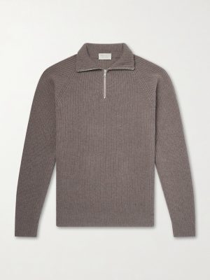 Ryker Ribbed Recycled-Cashmere and Wool-Blend Half-Zip Sweater Ryker Ribbed Recycled-Cashmere and Wool-Blend Half-Zip Sweater