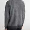 Recycled-Cashmere and Wool-Blend Half-Zip Sweater - BK Recycled-Cashmere and Wool-Blend Half-Zip Sweater - BK