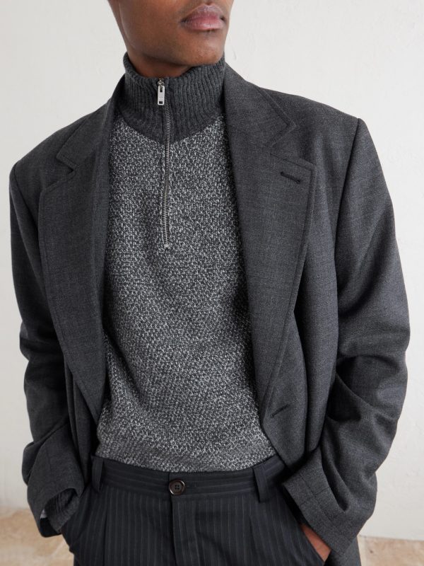 Recycled-Cashmere and Wool-Blend Half-Zip Sweater - CU Recycled-Cashmere and Wool-Blend Half-Zip Sweater - CU