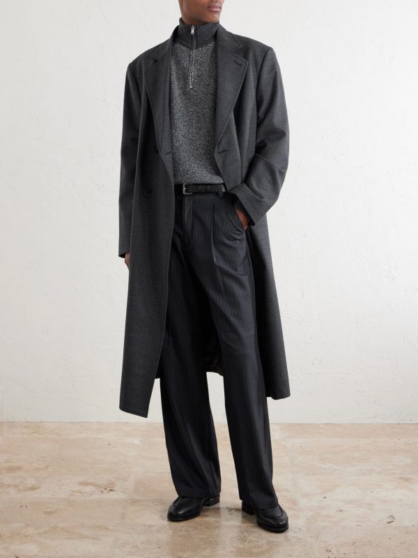 Recycled-Cashmere and Wool-Blend Half-Zip Sweater - OU Recycled-Cashmere and Wool-Blend Half-Zip Sweater - OU